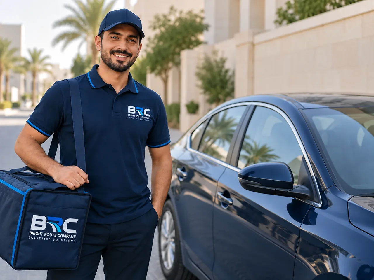 مندوب بجانب مركبة